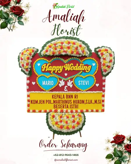 Papan Bunga Pernikahan Abung Tengah